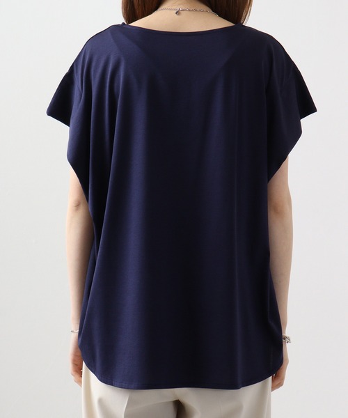 BRODIAEA(ブローディア)の「BRODIAEA 袖タックロゴT(Tシャツ/カットソー・レディース・イエロー/コーラル/ネイビー/グリーン・40)」の15枚目の写真
