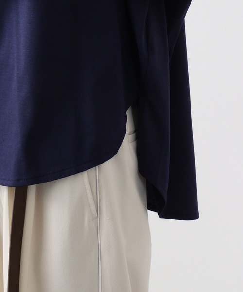 BRODIAEA(ブローディア)の「BRODIAEA 袖タックロゴT(Tシャツ/カットソー・レディース・イエロー/コーラル/ネイビー/グリーン・40)」の8枚目の写真