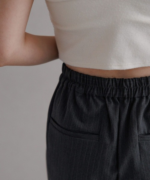 RAGEBLUE（レイジブルー）の「TRスカートレイヤードパンツ/ストライプスラックス（スラックス・レディース・ブラック/グレー・FREE）」の17枚目の写真