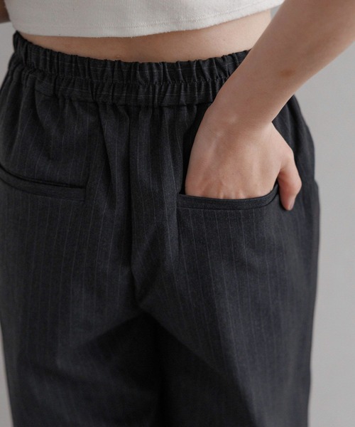 RAGEBLUE（レイジブルー）の「TRスカートレイヤードパンツ/ストライプスラックス（スラックス・レディース・ブラック/グレー・FREE）」の18枚目の写真