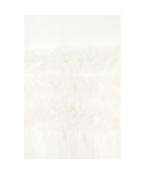 notch.(ノッチ)の「チュールフリルTシャツ(Tシャツ/カットソー・レディース・オフホワイト/ブラック/グレー・M)」の7枚目の写真