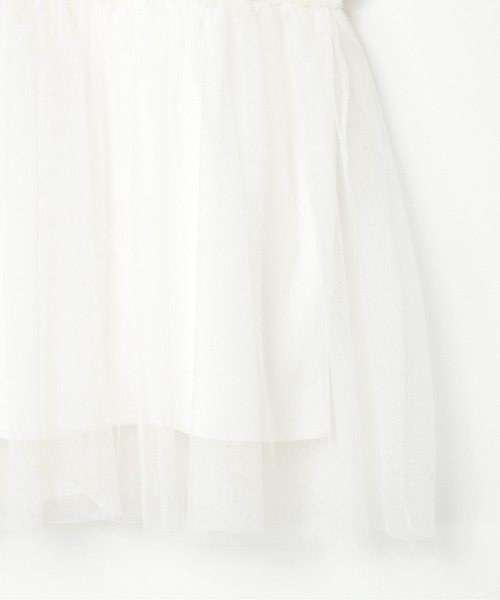 notch.(ノッチ)の「チュールフリルTシャツ(Tシャツ/カットソー・レディース・オフホワイト/ブラック/グレー・M)」の8枚目の写真