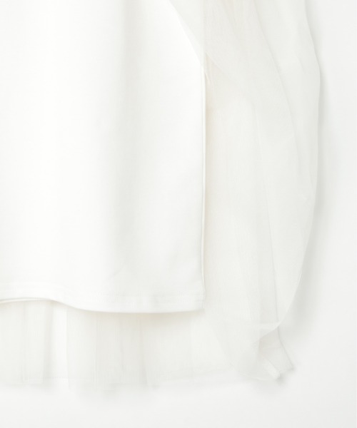 notch.(ノッチ)の「チュールフリルTシャツ(Tシャツ/カットソー・レディース・オフホワイト/ブラック/グレー・M)」の12枚目の写真