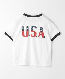 Russell Athletic | 【別注】＜RUSSELL ATHLETIC＞プリント リンガー Tシャツ 100cm-130cm(Tシャツ/カットソー)