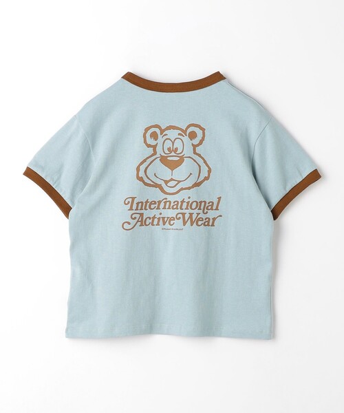 Russell Athletic(ラッセルアスレティック)の「【別注】<RUSSELL ATHLETIC>プリント リンガー Tシャツ 100cm-130cm(Tシャツ/カットソー・キッズ・ライトブルー/ネイビー/ホワイト・120cm/130cm/110cm/100cm)」の4枚目の写真