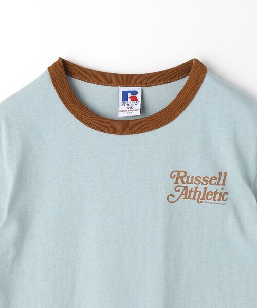 Russell Athletic(ラッセルアスレティック)の「【別注】<RUSSELL ATHLETIC>プリント リンガー Tシャツ 100cm-130cm(Tシャツ/カットソー・キッズ・ライトブルー/ネイビー/ホワイト・120cm/130cm/110cm/100cm)」の5枚目の写真