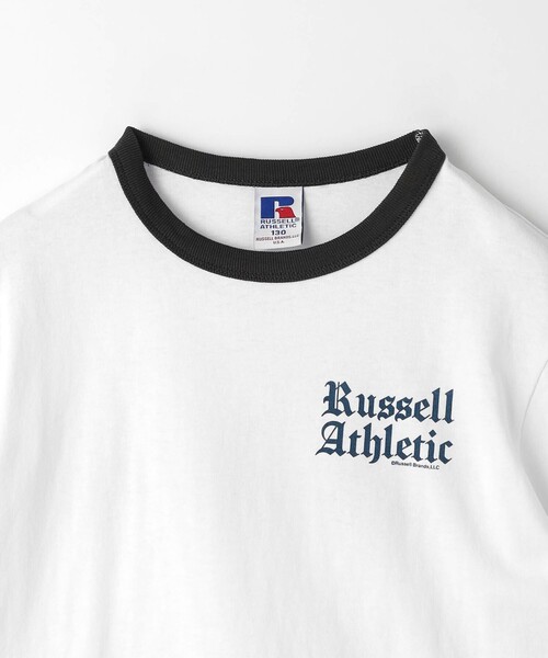 Russell Athletic(ラッセルアスレティック)の「【別注】<RUSSELL ATHLETIC>プリント リンガー Tシャツ 100cm-130cm(Tシャツ/カットソー・キッズ・ライトブルー/ネイビー/ホワイト・120cm/130cm/110cm/100cm)」の12枚目の写真