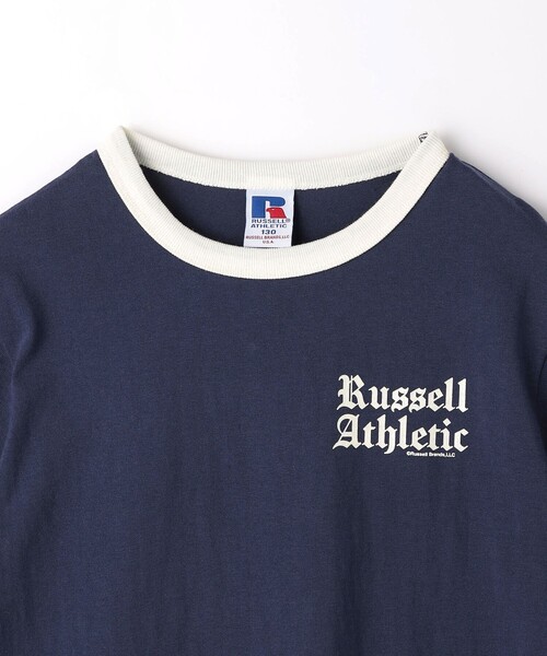 Russell Athletic(ラッセルアスレティック)の「【別注】<RUSSELL ATHLETIC>プリント リンガー Tシャツ 100cm-130cm(Tシャツ/カットソー・キッズ・ライトブルー/ネイビー/ホワイト・120cm/130cm/110cm/100cm)」の16枚目の写真