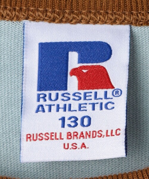 Russell Athletic(ラッセルアスレティック)の「【別注】<RUSSELL ATHLETIC>プリント リンガー Tシャツ 100cm-130cm(Tシャツ/カットソー・キッズ・ライトブルー/ネイビー/ホワイト・120cm/130cm/110cm/100cm)」の18枚目の写真