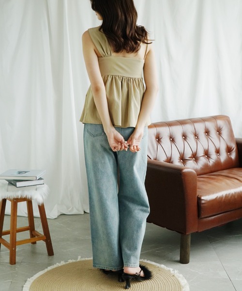 Jasmine Grandiflorum(ジャスミングランディフローラム)の「【Jasmine】フレアノンスリーブアシメトリーブラウス (SS)(シャツ/ブラウス・レディース・ホワイト/ベージュ/ブラック/ピンク・FREE)」の16枚目の写真