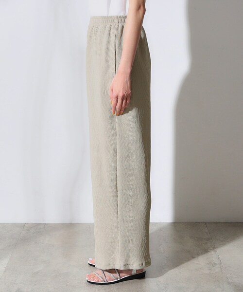 OPAQUE.CLIP（オペークドットクリップ）の「◆ストレッチ楊柳イージーワイドパンツ【洗濯機洗い可】（その他パンツ・レディース・グレー/ブラック/レンガ・40/38/42/36）」の12枚目の写真