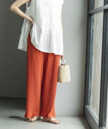 OPAQUE.CLIP | ストレッチ楊柳イージーワイドパンツ【洗濯機洗い可】(その他パンツ)
