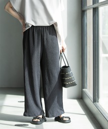 OPAQUE.CLIP | ストレッチ楊柳イージーワイドパンツ【洗濯機洗い可】(その他パンツ)