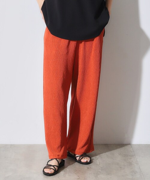 OPAQUE.CLIP（オペークドットクリップ）の「◆ストレッチ楊柳イージーワイドパンツ【洗濯機洗い可】（その他パンツ・レディース・グレー/ブラック/レンガ・40/38/42/36）」の19枚目の写真