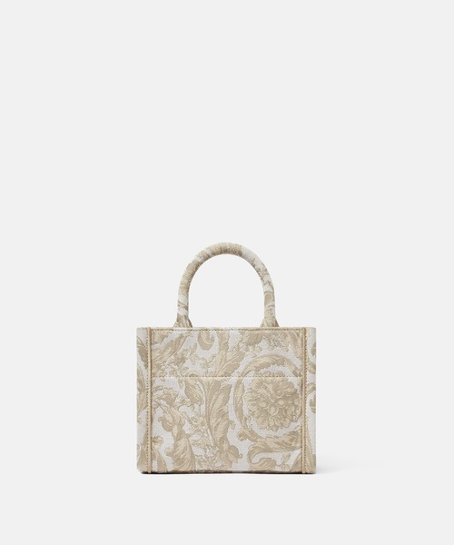 GIFT☆【VERSACE】バロッコ アテナ エクストラ スモール トート バロッコ アテナ スモール トートバッグ ブラック,ゴールド