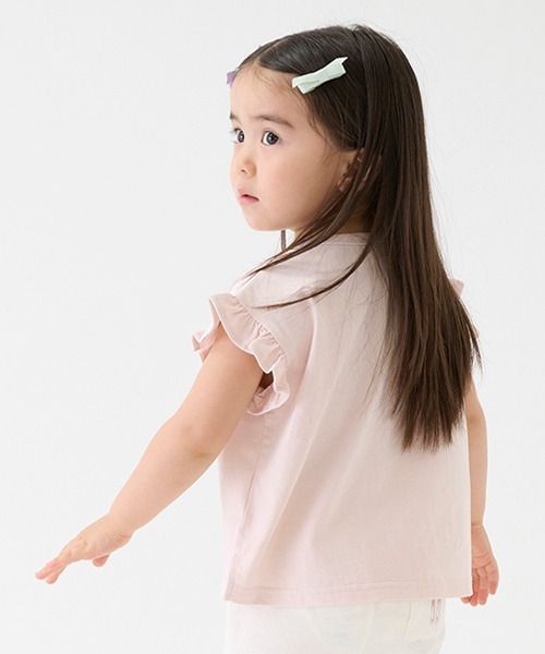 petit main（プティマイン）の「【プティプラ】GIRLS半袖Tシャツ２（Tシャツ/カットソー・キッズ・ライトブルー/ブラック/ライトピンク/オフホワイト・80ｃｍ/90cm/100cm/120cm/130cm/110cm）」の5枚目の写真