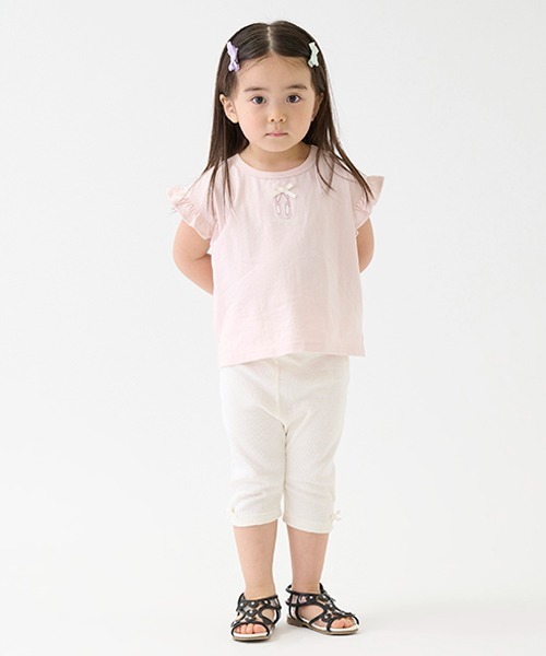 petit main（プティマイン）の「【プティプラ】GIRLS半袖Tシャツ２（Tシャツ/カットソー・キッズ・ライトブルー/ブラック/ライトピンク/オフホワイト・80ｃｍ/90cm/100cm/120cm/130cm/110cm）」の6枚目の写真