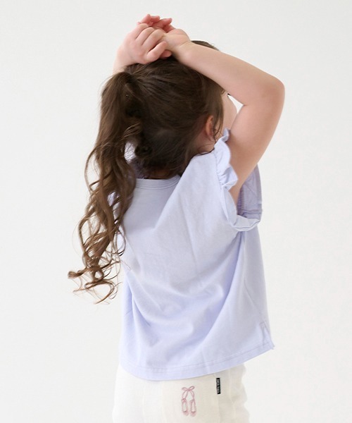 petit main（プティマイン）の「【プティプラ】GIRLS半袖Tシャツ２（Tシャツ/カットソー・キッズ・ライトブルー/ブラック/ライトピンク/オフホワイト・80ｃｍ/90cm/100cm/120cm/130cm/110cm）」の7枚目の写真