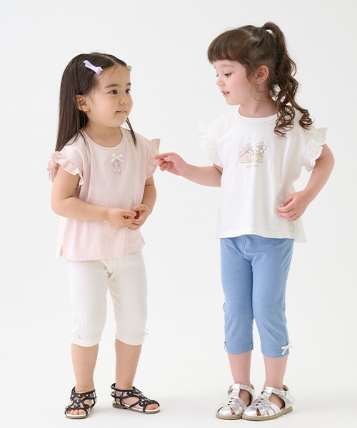 petit main（プティマイン）の「【プティプラ】GIRLS半袖Tシャツ２（Tシャツ/カットソー・キッズ・ライトブルー/ブラック/ライトピンク/オフホワイト・80ｃｍ/90cm/100cm/120cm/130cm/110cm）」の12枚目の写真