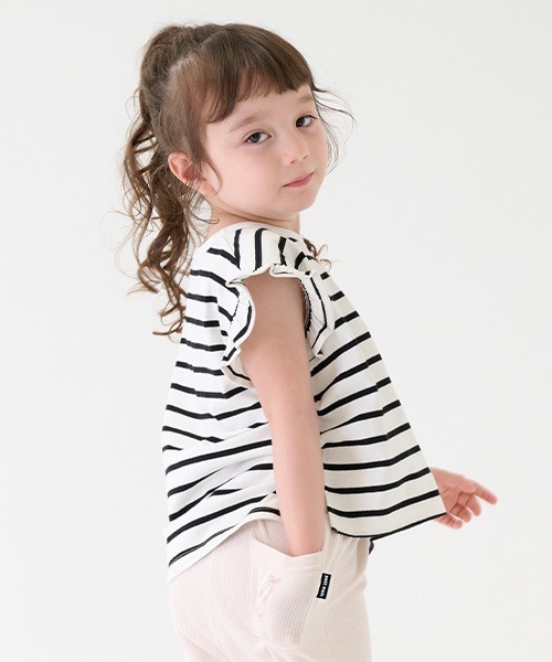 petit main（プティマイン）の「【プティプラ】GIRLS半袖Tシャツ２（Tシャツ/カットソー・キッズ・ライトブルー/ブラック/ライトピンク/オフホワイト・80ｃｍ/90cm/100cm/120cm/130cm/110cm）」の10枚目の写真