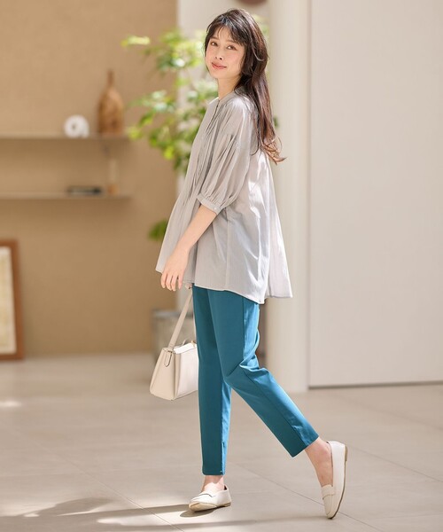 ANY（エニィ）の「ピンタックブラウス（シャツ/ブラウス・レディース・アイボリー系/ブラック系/グリーン系/ライトグレー系・F）」の12枚目の写真