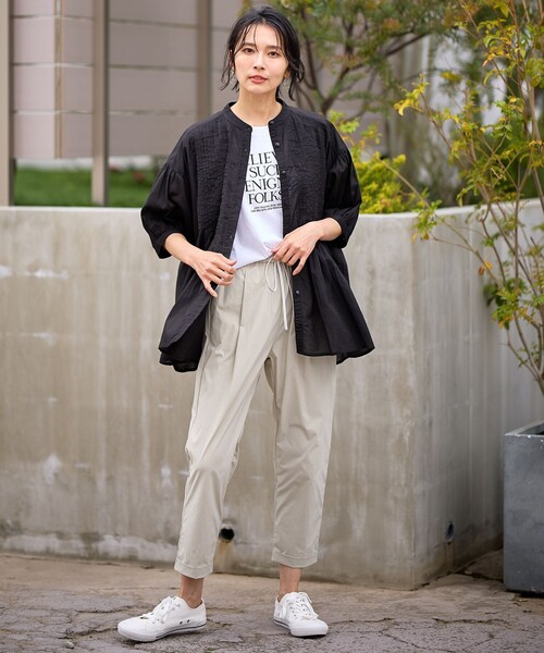 ANY（エニィ）の「ピンタックブラウス（シャツ/ブラウス・レディース・アイボリー系/ブラック系/グリーン系/ライトグレー系・F）」の15枚目の写真