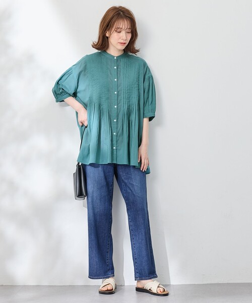 ANY（エニィ）の「ピンタックブラウス（シャツ/ブラウス・レディース・アイボリー系/ブラック系/グリーン系/ライトグレー系・F）」の18枚目の写真