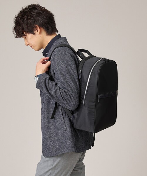 セール】【ヘビタン】レザーコンビ ナイロン リュック（バックパック