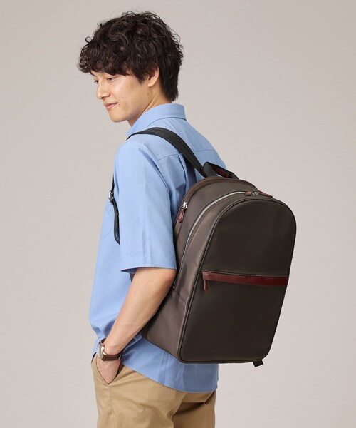 セール】【ヘビタン】レザーコンビ ナイロン リュック（バックパック