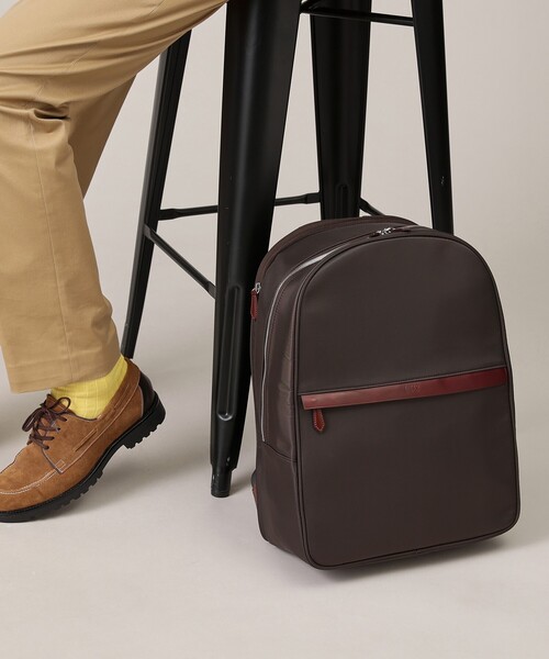 セール】【ヘビタン】レザーコンビ ナイロン リュック（バックパック