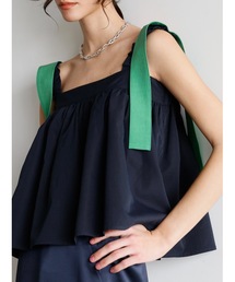 bicolor ruffle tops