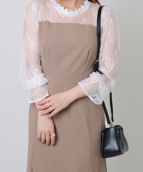 Lace Ladies(レースレディース)の「パールハンドル コンパクト 2WAY ギャザー バッグ(クラッチバッグ・レディース・シルバー/ブラック/シャンパン/ピンク/ホワイト・FREE)」の22枚目の写真