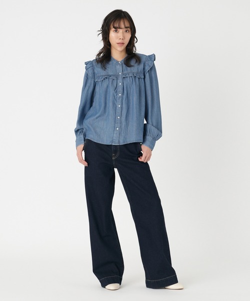 Levi's×GANNI デニムフリルブラウス Levi's（リーバイス）の「Levi's/リーバイス GIANNA ブラウス