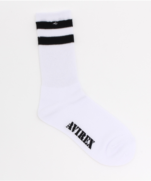 AVIREX(アヴィレックス)の「avirex/ アヴィレックス/ Womens ラインソックス(ソックス/靴下・レディース・ホワイト/ブラック/レッド・フリー)」の2枚目の写真