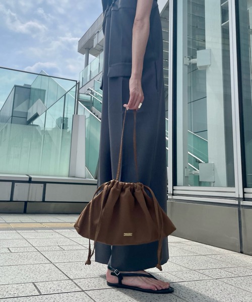 【atneK】gold plate purse bag / ゴールドプレート巾着バッグ