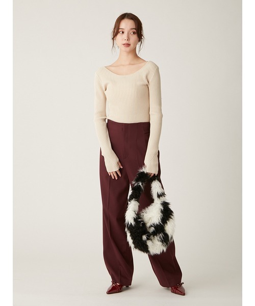 LILY BROWN(リリーブラウン)の「トップハンドルファーバッグ(トートバッグ・レディース・イエロー/その他/アイボリー・FREE)」の7枚目の写真