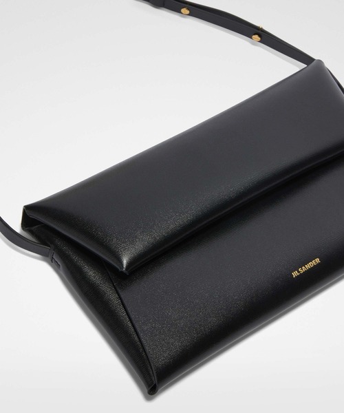 JIL SANDER（ジルサンダー）の「FOLDED CROSSBODY SM（ショルダーバッグ・レディース・ブラック・UNI）」の3枚目の写真