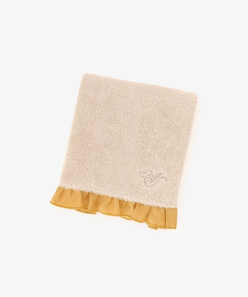 Afternoon Tea(アフタヌーンティー)の「フリルフェイスタオル/ヴェロニカ・ハリム(タオル・レディース・イエロー/ネイビー/アイボリー/ピンク・ONE SIZE)」の4枚目の写真