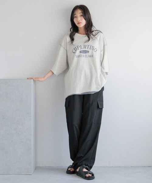 LOWRYS FARM（ローリーズファーム）の「ルーズポケットワイドパンツ　139164（スラックス・レディース・チャコールグレー/ブラック/ブルー/アイボリー/ブラック系その他/その他19・FREE）」の16枚目の写真