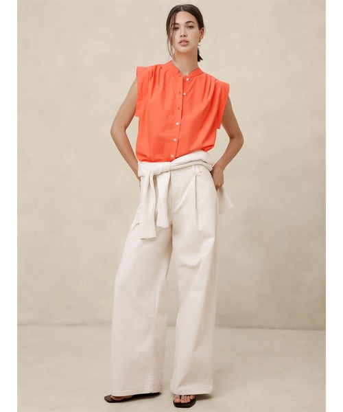 BANANA REPUBLIC FACTORY STORE(バナナリパブリック ファクトリーストア)の「BANANA REPUBLIC FACTORY STORE ポプリントップス(シャツ/ブラウス・レディース・ネイビー/コーラル/ホワイト・XS/S/M/L)」の8枚目の写真