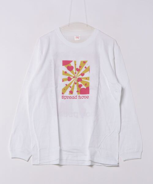 sunny branch(サニーブランチ)の「★Spread Love★オリジナルプリント L/S T(Tシャツ/カットソー・レディース・ブラック/ホワイト・LARGE/MEDIUM)」の2枚目の写真