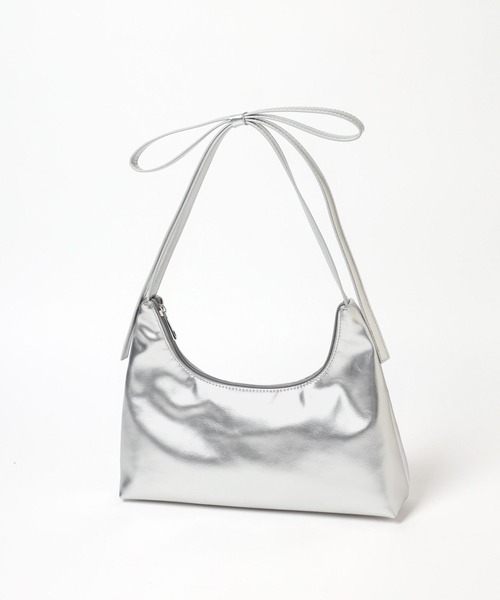 Heather（ヘザー）の「ハーフムーンリボンBAG　149825（ショルダーバッグ・レディース・シルバー/ブラック・ONE SIZE）」の8枚目の写真