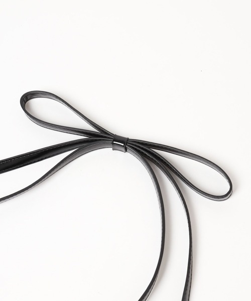 Heather（ヘザー）の「ハーフムーンリボンBAG　149825（ショルダーバッグ・レディース・シルバー/ブラック・ONE SIZE）」の17枚目の写真