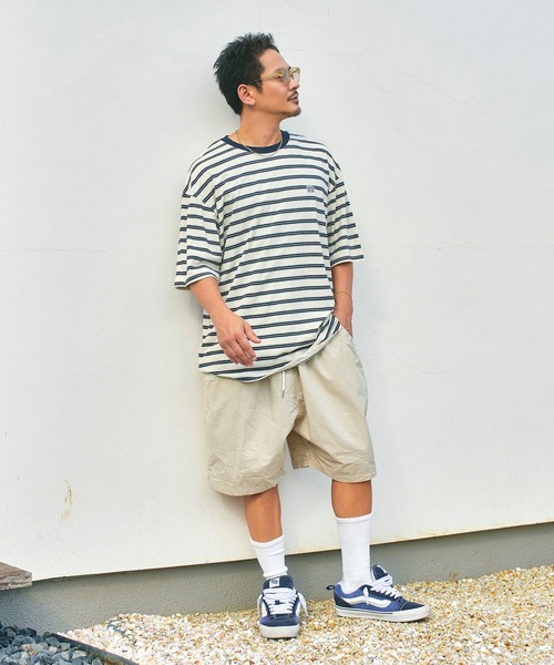 #Re:room（リルーム）の「ワイドリラックスショーツ（その他パンツ・メンズ・ブラック/カーキ/ベージュ・FREE）」の4枚目の写真