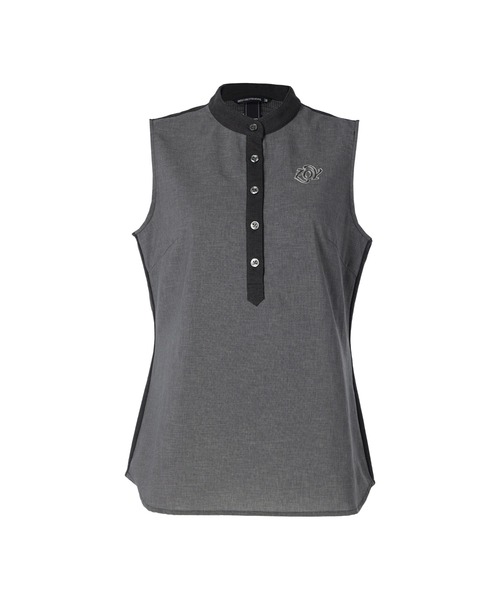 セール】WOMENS DOT MESH COOL ヘンリーネックスリーブレス