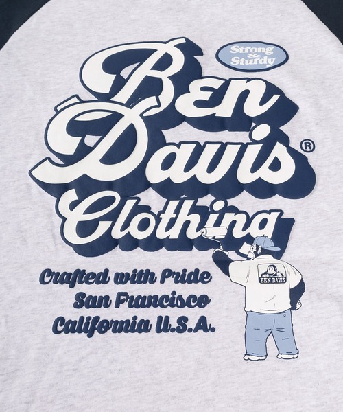 BEN DAVIS(ベンデイビス)の「【BENDAVIS/ベンデイビス】SHOP SIGN L/S TEE/ブランドサイン バックプリント ラグランロングTシャツ オーバーサイズ(Tシャツ/カットソー・メンズ・ホワイト系その他/アッシュグレー/ホワイト・XL/L/M)」の11枚目の写真
