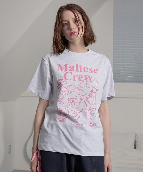 WaiKei(ワイケイ)の「【UNISEX】Wai Kei/マルチーズクルーラインT(Tシャツ/カットソー・レディース・ホワイト/ライトグレー/ブラック/ネイビー・LARGE/MEDIUM/X-LARGE)」の22枚目の写真