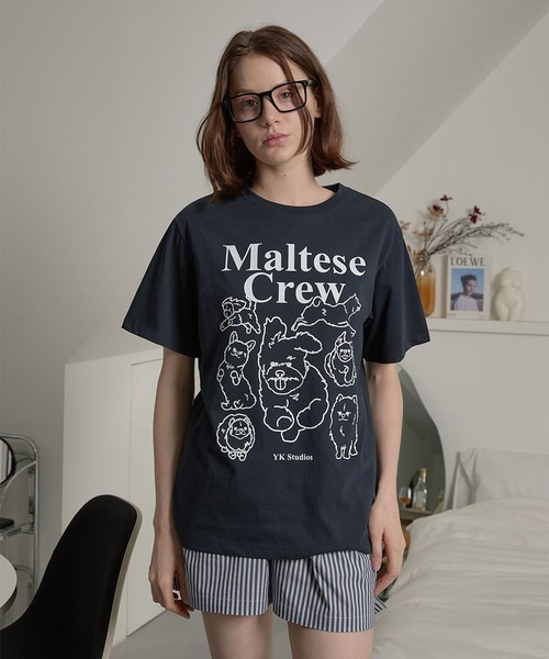 WaiKei(ワイケイ)の「【UNISEX】Wai Kei/マルチーズクルーラインT(Tシャツ/カットソー・レディース・ホワイト/ライトグレー/ブラック/ネイビー・LARGE/MEDIUM/X-LARGE)」の18枚目の写真