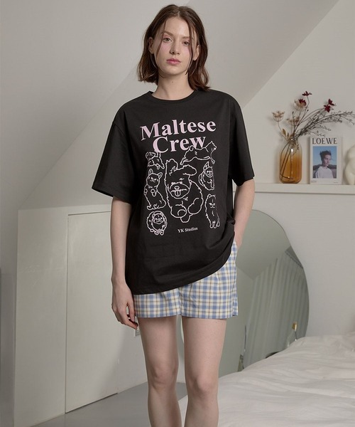 WaiKei(ワイケイ)の「【UNISEX】Wai Kei/マルチーズクルーラインT(Tシャツ/カットソー・レディース・ホワイト/ライトグレー/ブラック/ネイビー・LARGE/MEDIUM/X-LARGE)」の9枚目の写真