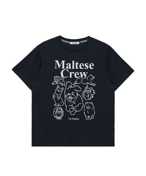 UNISEX】Wai Kei／マルチーズクルーラインT（Tシャツ/カットソー